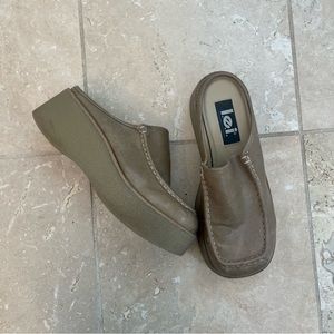 Vintage Y2K Platform Loafer Mule Clog